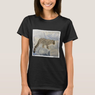 luipaard in sneeuwwinterolie die dieren van de t-shirt