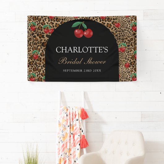 Luipaard Jachtluipaard Dierprint Kers Bruidsdiner Spandoek (Insitu)