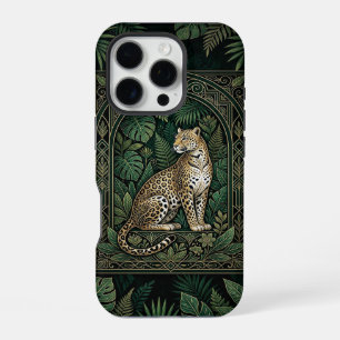 Luipaard Jungle Troon Donkere iPhone 16 Pro Hoes Hoesje