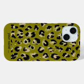 Luipaard kaki print Case-Mate iPhone case (Achterkant (horizontaal))