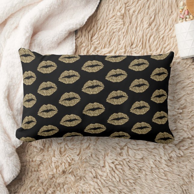 Luipaard Kiss - Luipaard Print Lips Patroon Kussen (Deken)