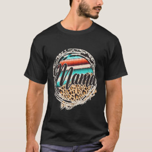 Luipaard Koe Patroon Mama Serape Print Cowgirl Ree T-shirt