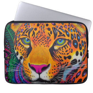 Luipaard Lichtend Laptop Sleeve