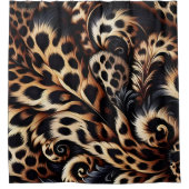 Luipaard Luxe: Slaap met Fierce Style Douchegordijn (Voorkant)