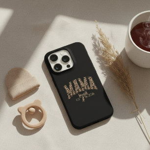 Luipaard Mama Varsity Vetweibelijke Minimal iPhone 15 Pro Hoesje
