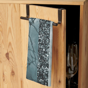 Luipaard Marmer Glitter Strepen Glam 2 Theedoek