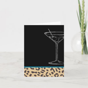 luipaard martini verjaardag kaart