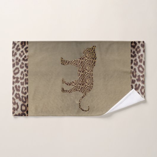 Luipaard met badhanddoekset voor luipdruk bad handdoek (Handdoek)