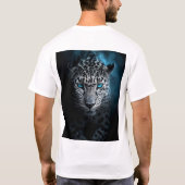 Luipaard met blauwe ogen T-shirt (Achterkant)