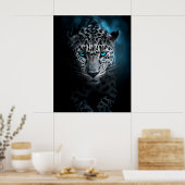 Luipaard met Blue Eyes Poster (Keuken)