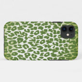 luipaard met groene Case-Mate iPhone case (Achterkant (horizontaal))