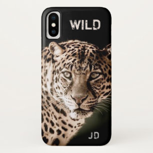 Luipaard met monogram iPhone x hoesje