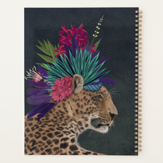 Luipaard met tropisch hoofdartikel planner (Achterkant)