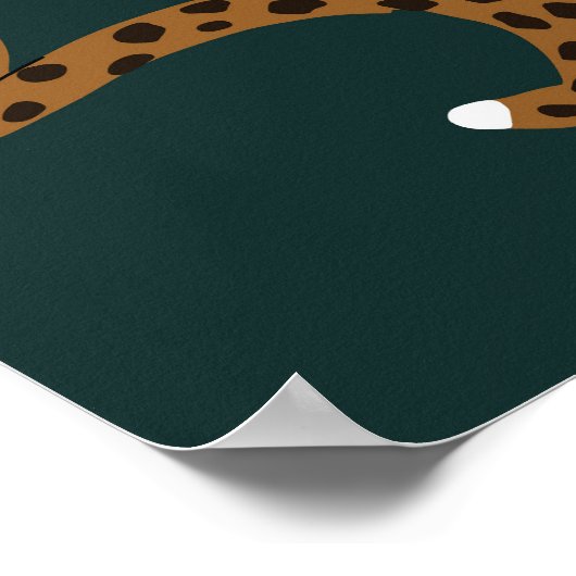 Luipaard Oerwoud: Dierenprint . Poster (Hoek)