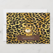 Luipaard Oerwoud Friends Baby Shower Invitaties Kaart (Achterkant)