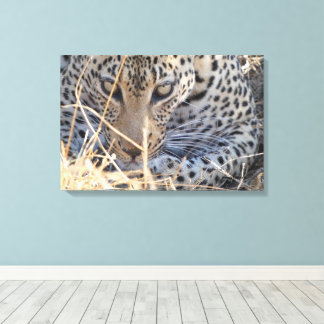 LUIPAARD OGEN CLOSE-UP CANVAS AFDRUK