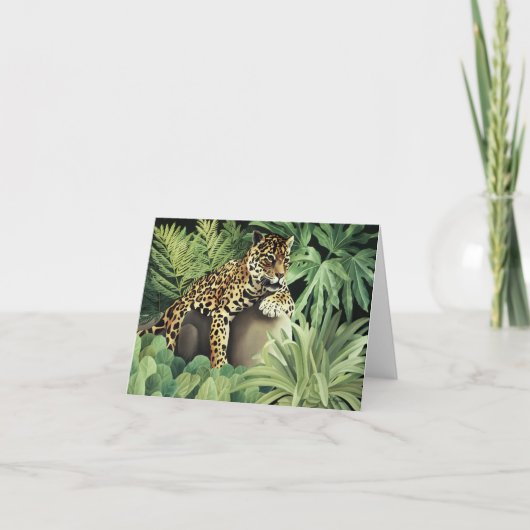 "Luipaard op Rots " Kaart (Voorkant)