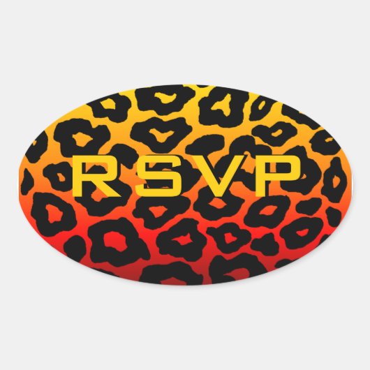  luipaard ovale sticker (Voorkant)