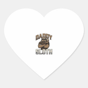 Luipaard papa Funny Familie Vintage Gravure Shirt_ Hart Sticker