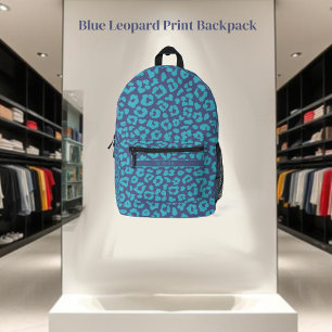Luipaard Patroon-blauw-blauw Bedrukte Rugzak