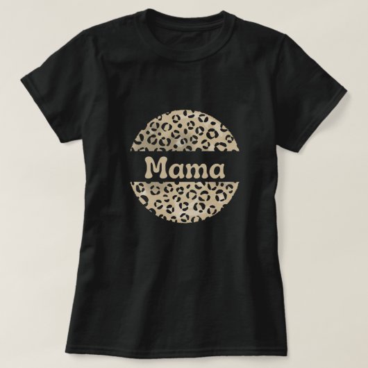 Luipaard Patroon Mama T-shirt (Design voorkant)