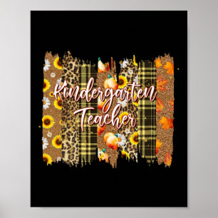 Luipaard Plaid Herfst Gezegende Kleuterleidster Th Poster
