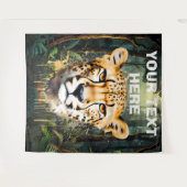 Luipaard Portret met Jungle Achtergrond Wandkleed (Voorkant (horizontaal))