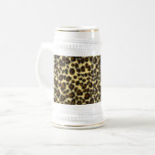 Luipaard Print Bier Stein Bierpul (Voorkant links)