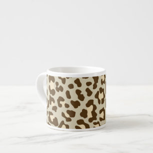 Luipaard Print Bruin, Tan, Perzik Espresso Kop
