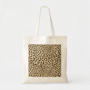 Luipaard Print Bruin, Tan, Perzik Tote Bag