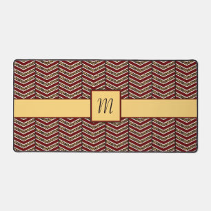 Luipaard Print Chevron Bureaumat