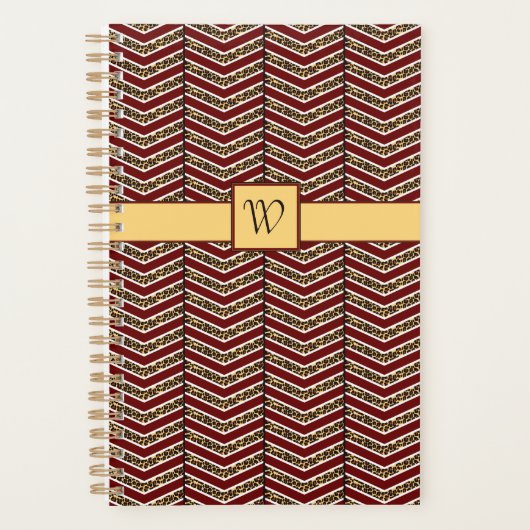 Luipaard Print Chevron Planner (Voorkant)