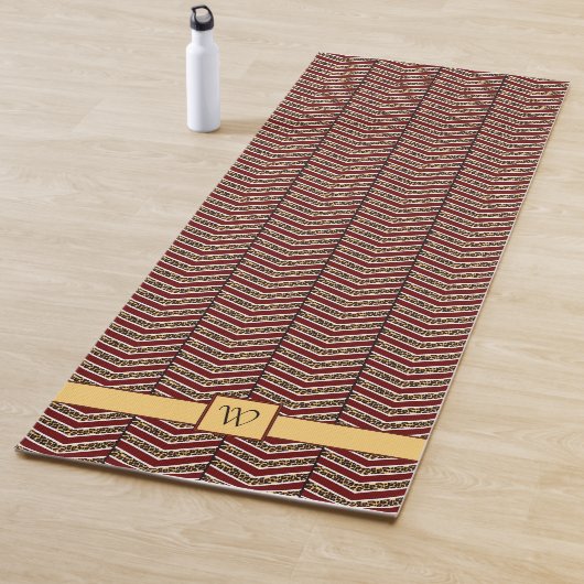 Luipaard Print Chevron Yoga Mat (In situ)
