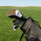 Luipaard Print Dier Patroon Gepersonaliseerde teks Golfheadcover (Insitu)