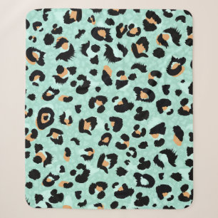 Luipaard print, dierlijk patroon sherpa deken