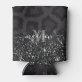 Luipaard Print en Glitter Blikjeskoeler (Voorkant)