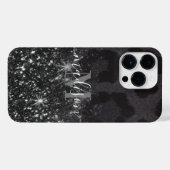 Luipaard Print en Glitter iPhone Hoesje (Achterkant horizontaal)