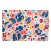 Luipaard print: handgeschilderde waterverf. kussensloop (Achterkant)