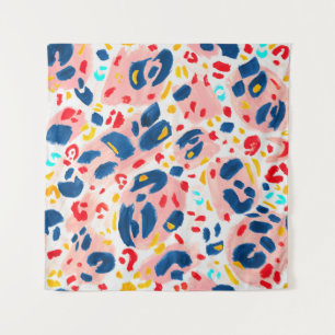 Luipaard print: handgeschilderde waterverf. wandkleed