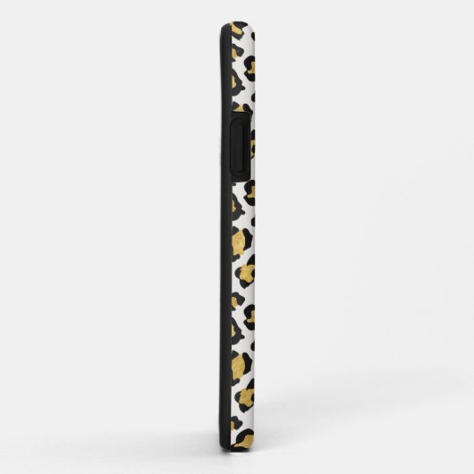 Luipaard print initiaal typografie vet modern goud Case-Mate iPhone case (Achterkant/rechts)