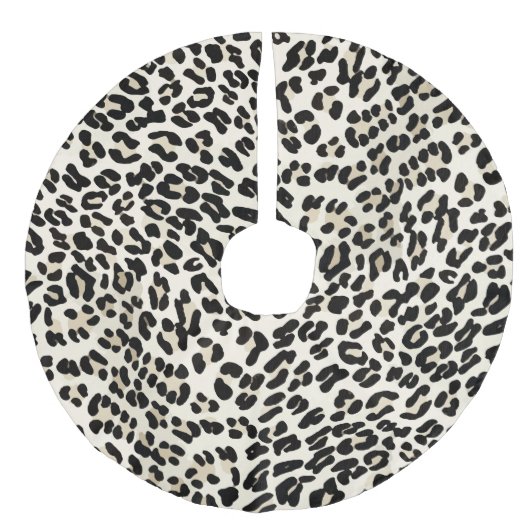  luipaard print kerstboomrok imitatie linnen kerstboom kleed (Voorkant)