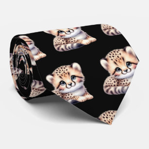 Luipaard Print Modern Kawaii Schattige Cheetah Bab Stropdas