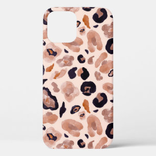 Luipaard print, naadloze, beige achtergrond. iPhone 12 hoesje