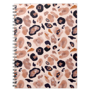 Luipaard print, naadloze, beige achtergrond. notitieboek