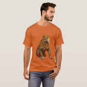 Luipaard print op designer t-shirt (Voorkant volledig)
