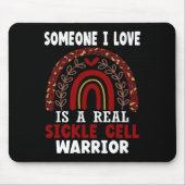 Luipaard Print Rainbow Sikkelcel Warrior Awarenes Muismat (Voorkant)