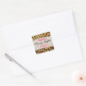 luipaard print Snoep Buffet Sticker (Envelop)