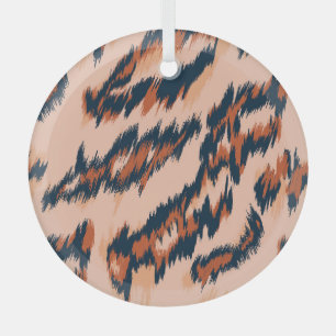 Luipaard Print: Textiel naadloos ontwerp. Glas Ornament