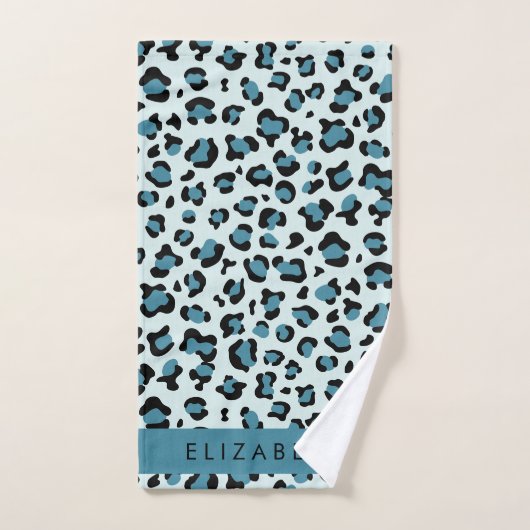 Luipaard Print, Vlekken, Blauwe luipaard, Jouw naa Bad Handdoek (Handdoek)
