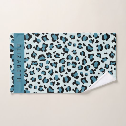 Luipaard Print, Vlekken, Blauwe luipaard, Jouw naa Bad Handdoek (Handdoek)